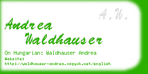 andrea waldhauser business card